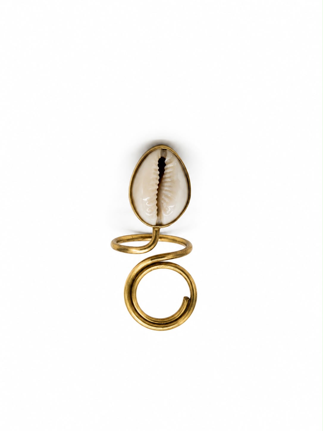 YALI Bague en Bronze avec son coquillage• Terre Kenya