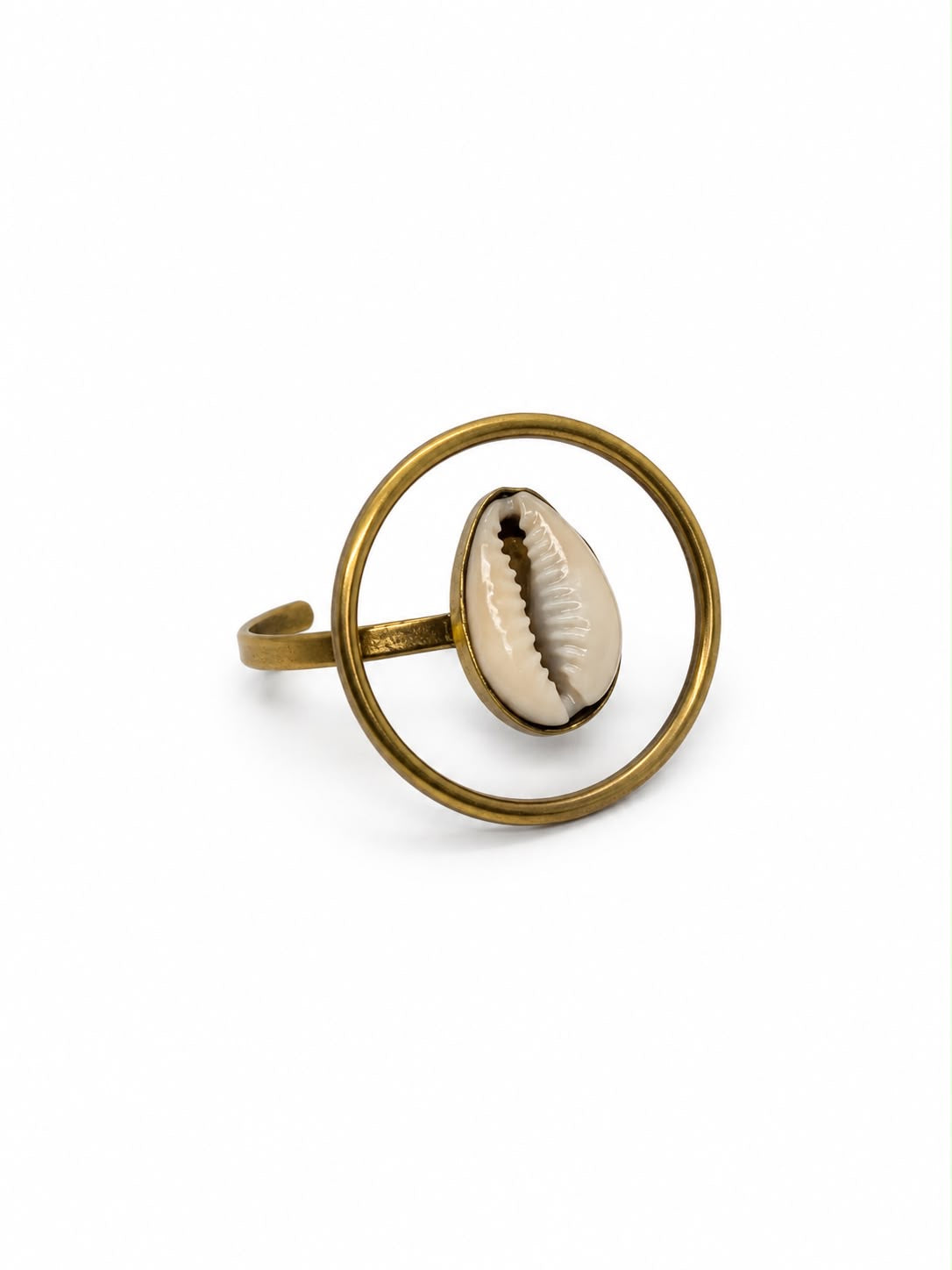 NIAME Bague en Bronze avec un coquillage Africain • Terre Kenya