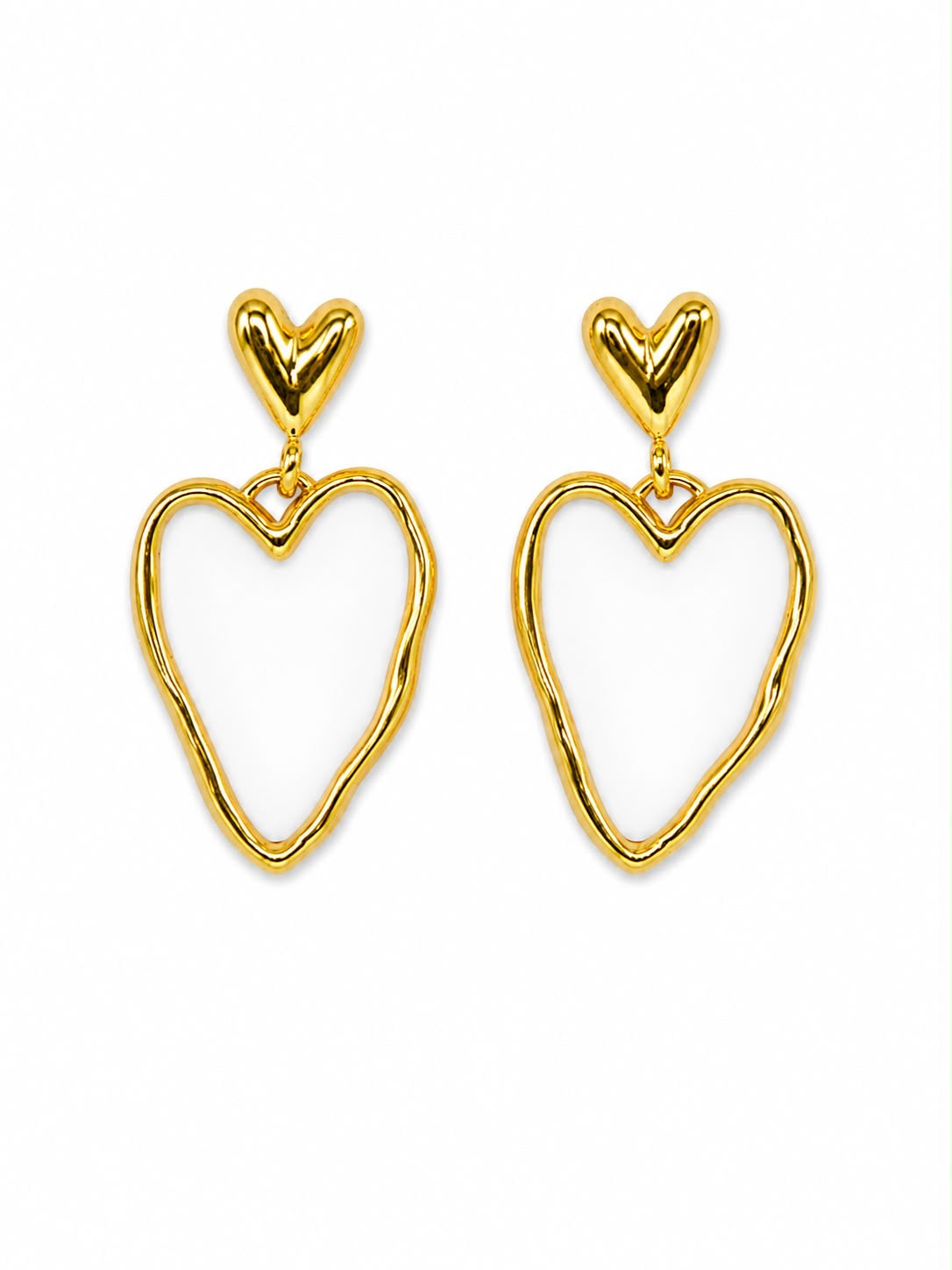 SIENNA-Boucle d’Oreille Doré Coeur - Sélection Mohissa K
