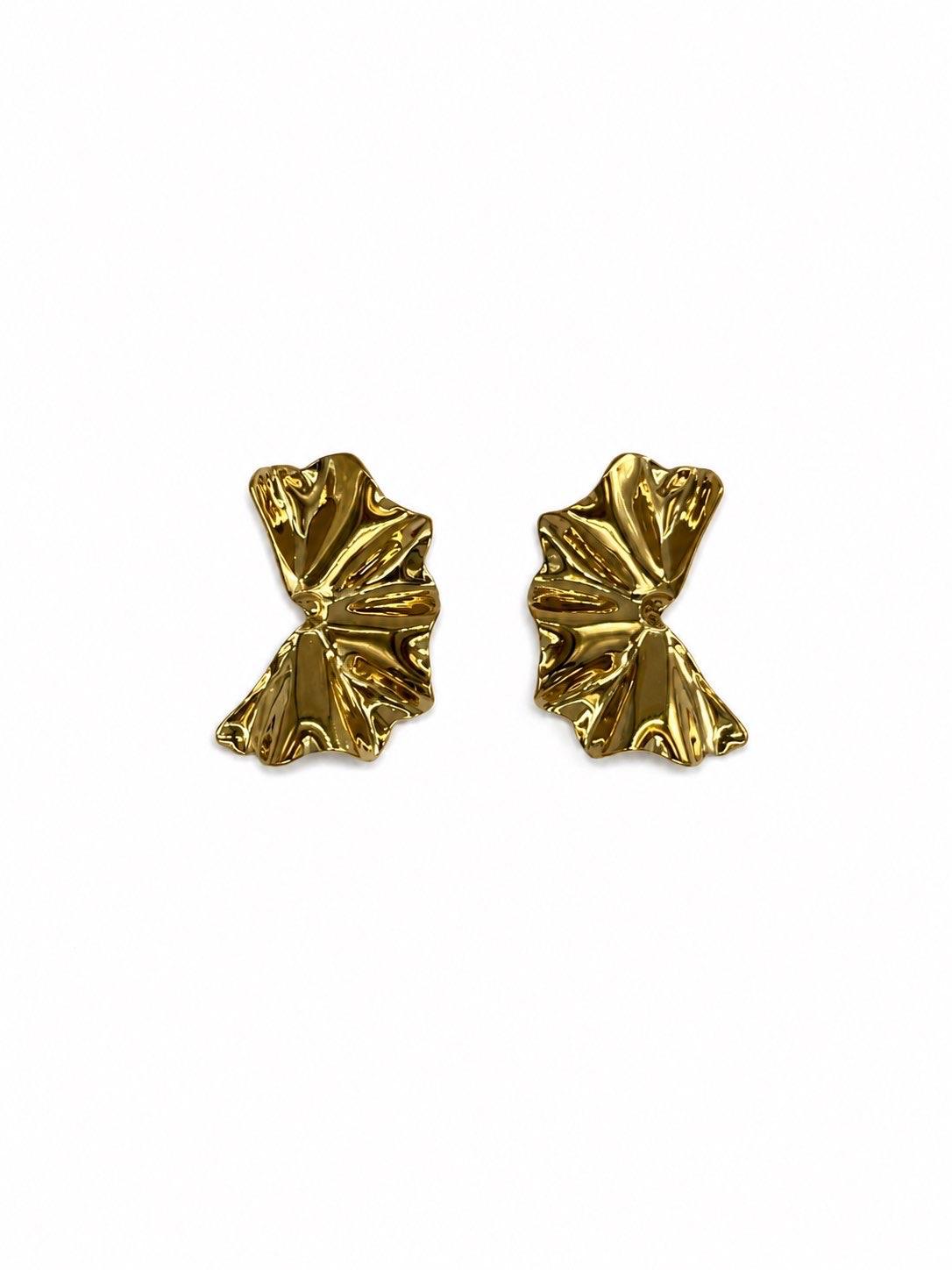 INAYA boucle d'oreilles à silhouette organique et ondulée