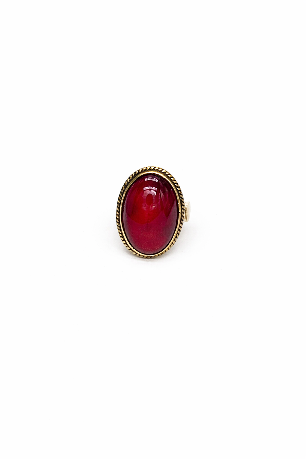 NILA · Bague Bronze Grenat Rouge · Bijou Ethnique Égypte · Mohissa K