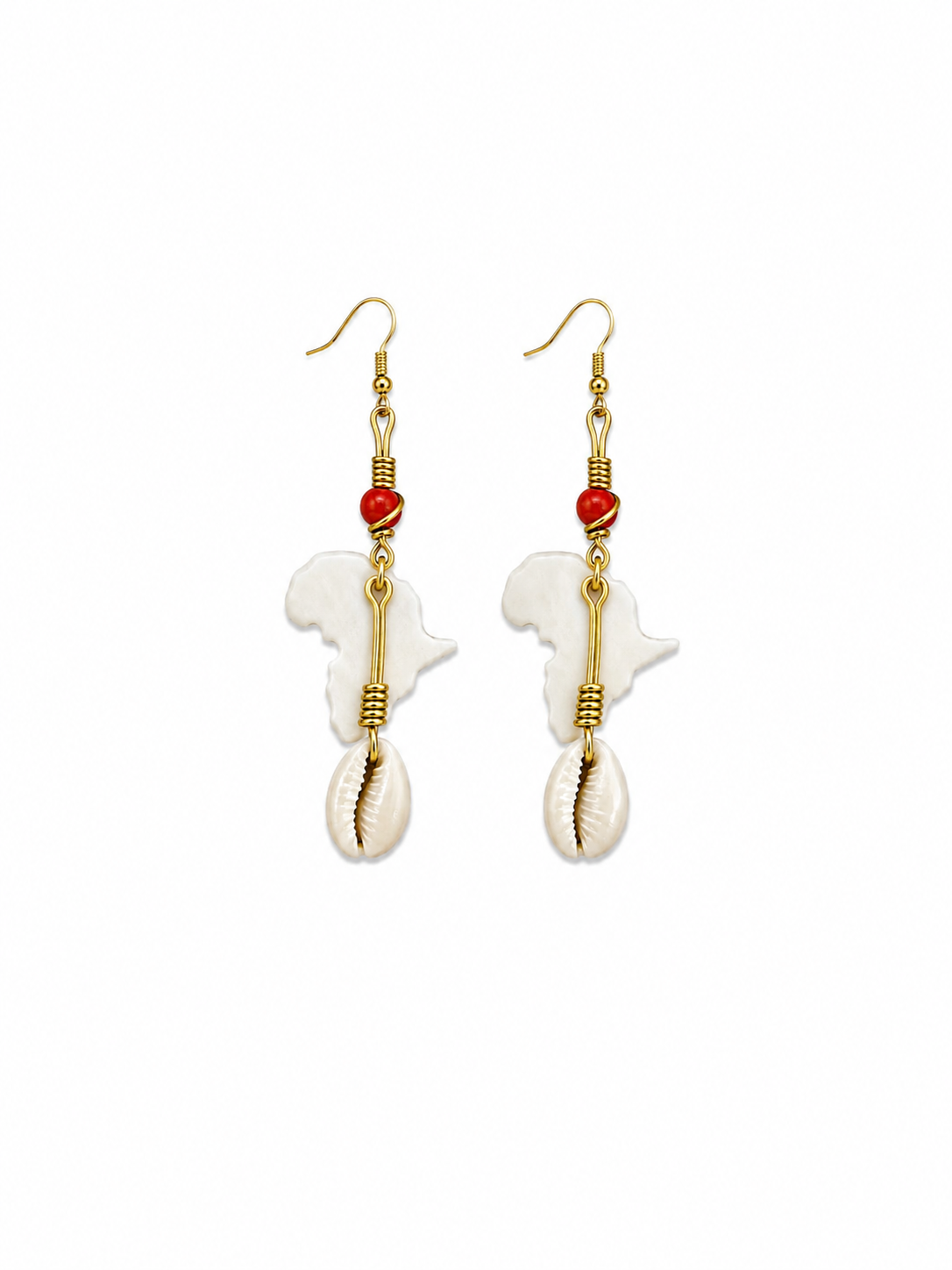 KADY Boucle D’oreille en Bronze & os
