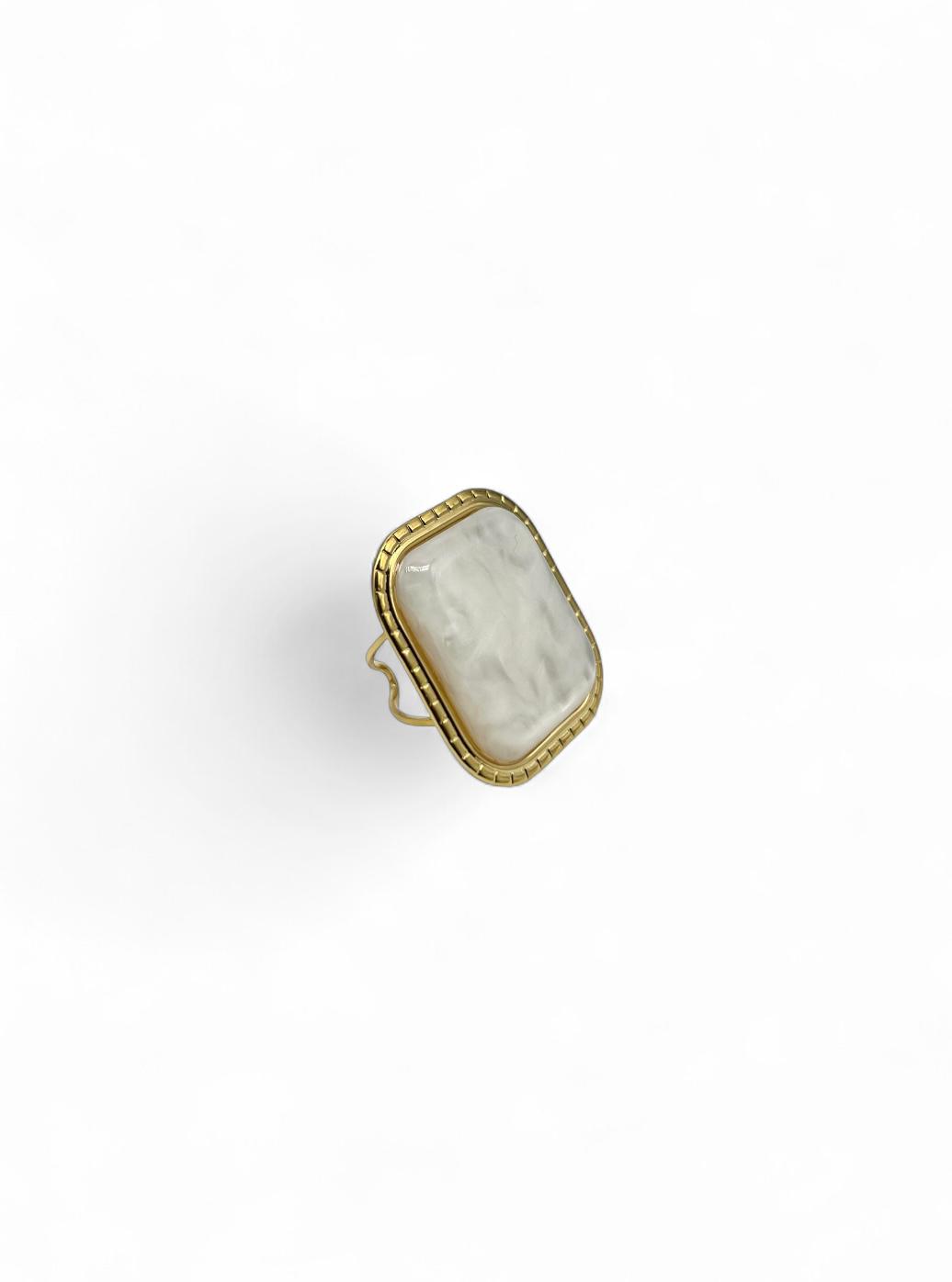 SOMAYA · Bague Statement Acier inoxydable Doré · La Sélection Mohissa K