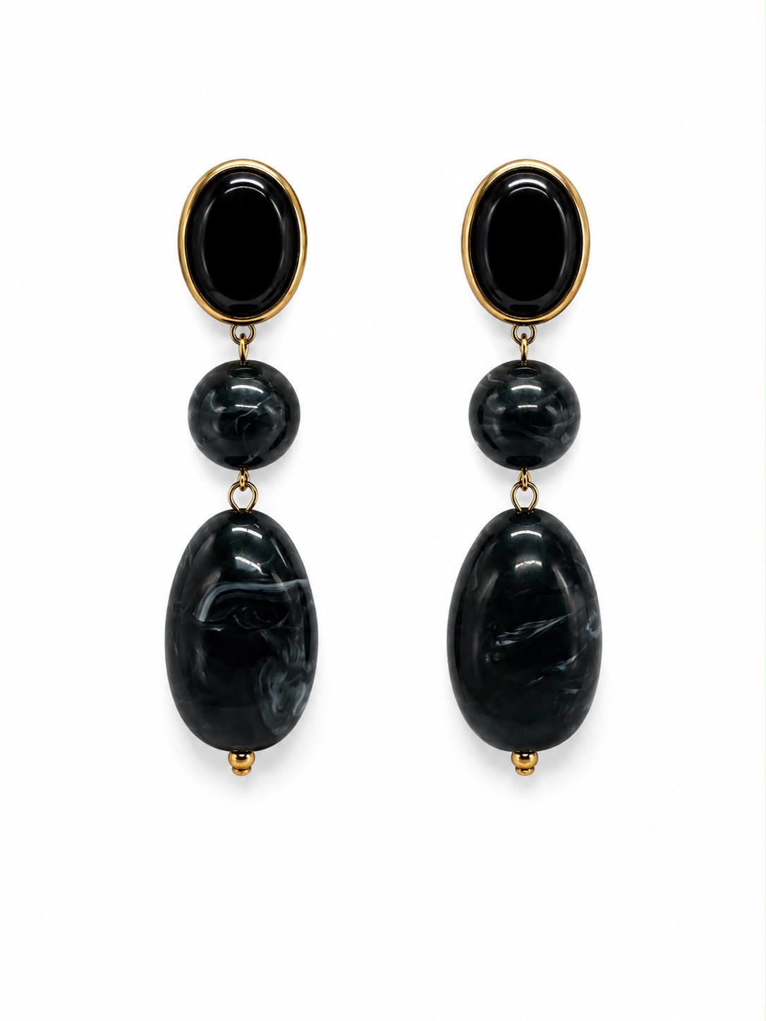BINTA boucles aux cabochons violet