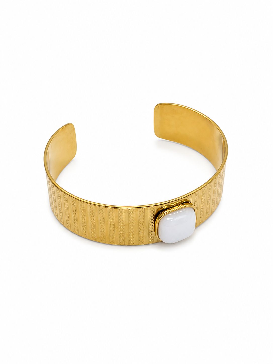 TUMAINI Bracelet Manchette Dorée pierre de couleur •La Sélection de Mohissa K