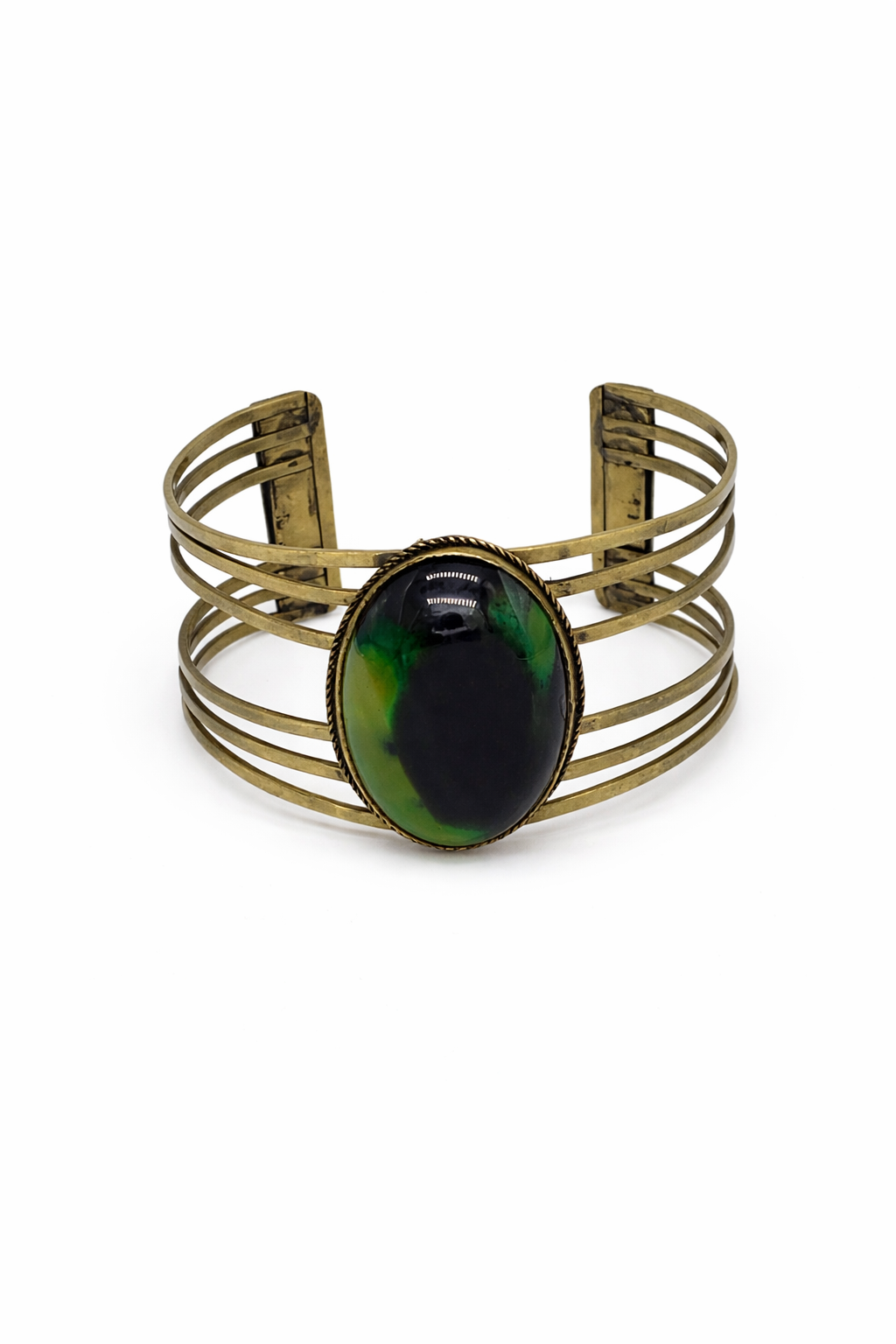 NIYYA · Manchette Bronze Labradorite · Bijou Ethnique Égypte · Mohissa K