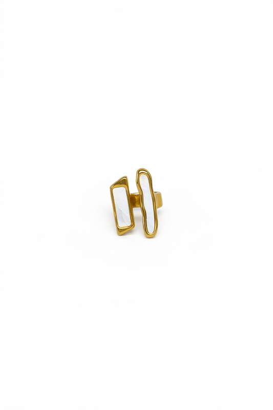 KALISA · Bague Statement Acier Inoxydable  Doré · La Sélection Mohissa K