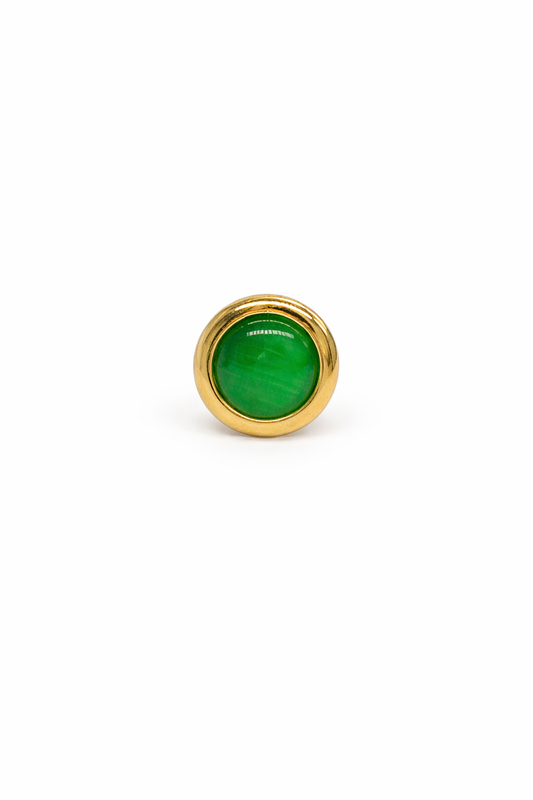 NIA  Bague Acier Doré  avec sa pierre· La Sélection Mohissa K