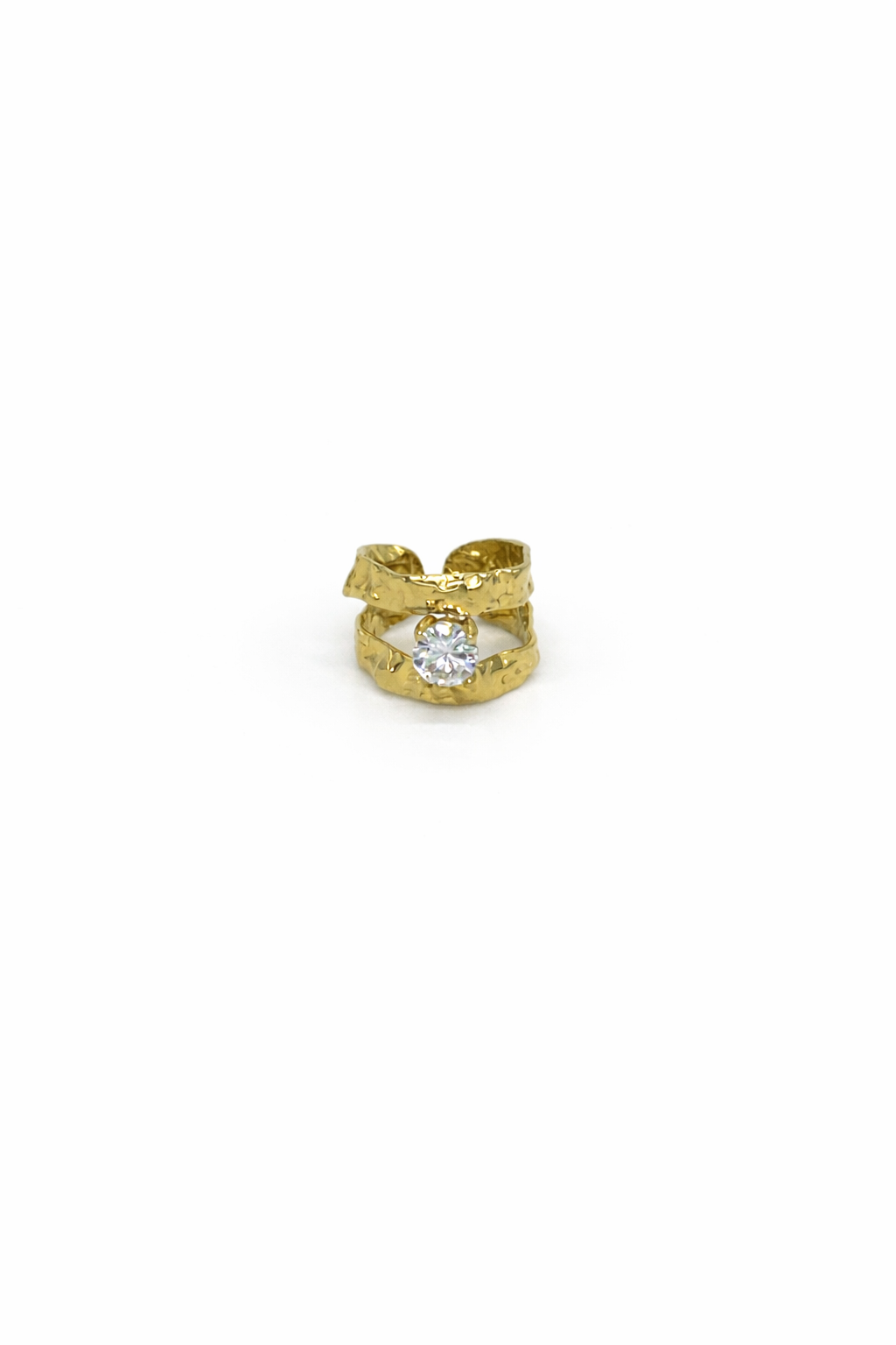 NUBIA · Bague Statement Acier inoxydable Doré · La Sélection Mohissa K