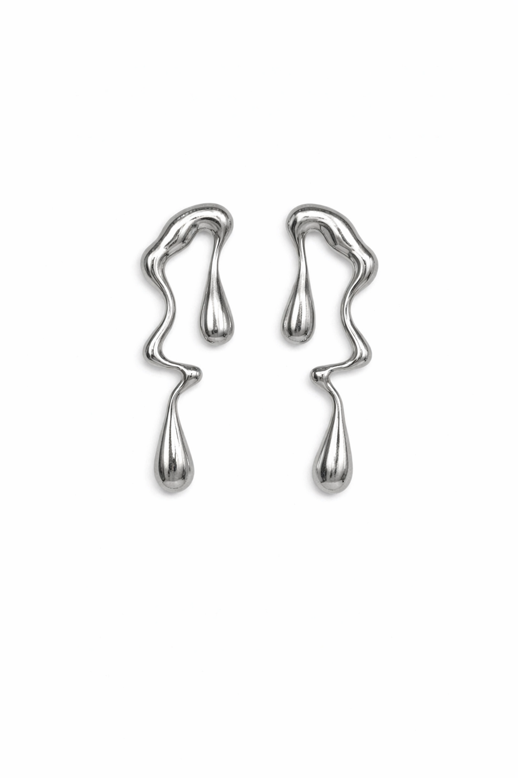 NUBIARA · Boucles d'Oreilles Forme Libre Argent Liquide · La Sélection Mohissa K