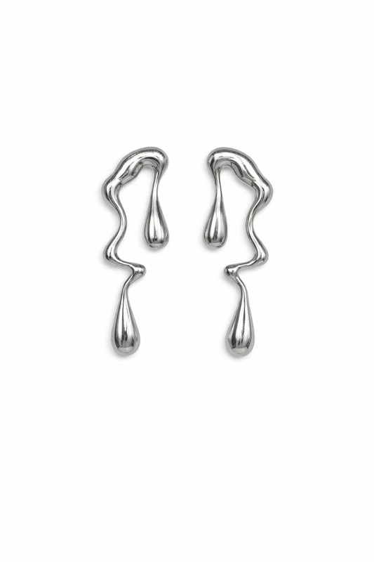 NUBIARA · Boucles d'Oreilles Forme Libre Argent Liquide · La Sélection Mohissa K