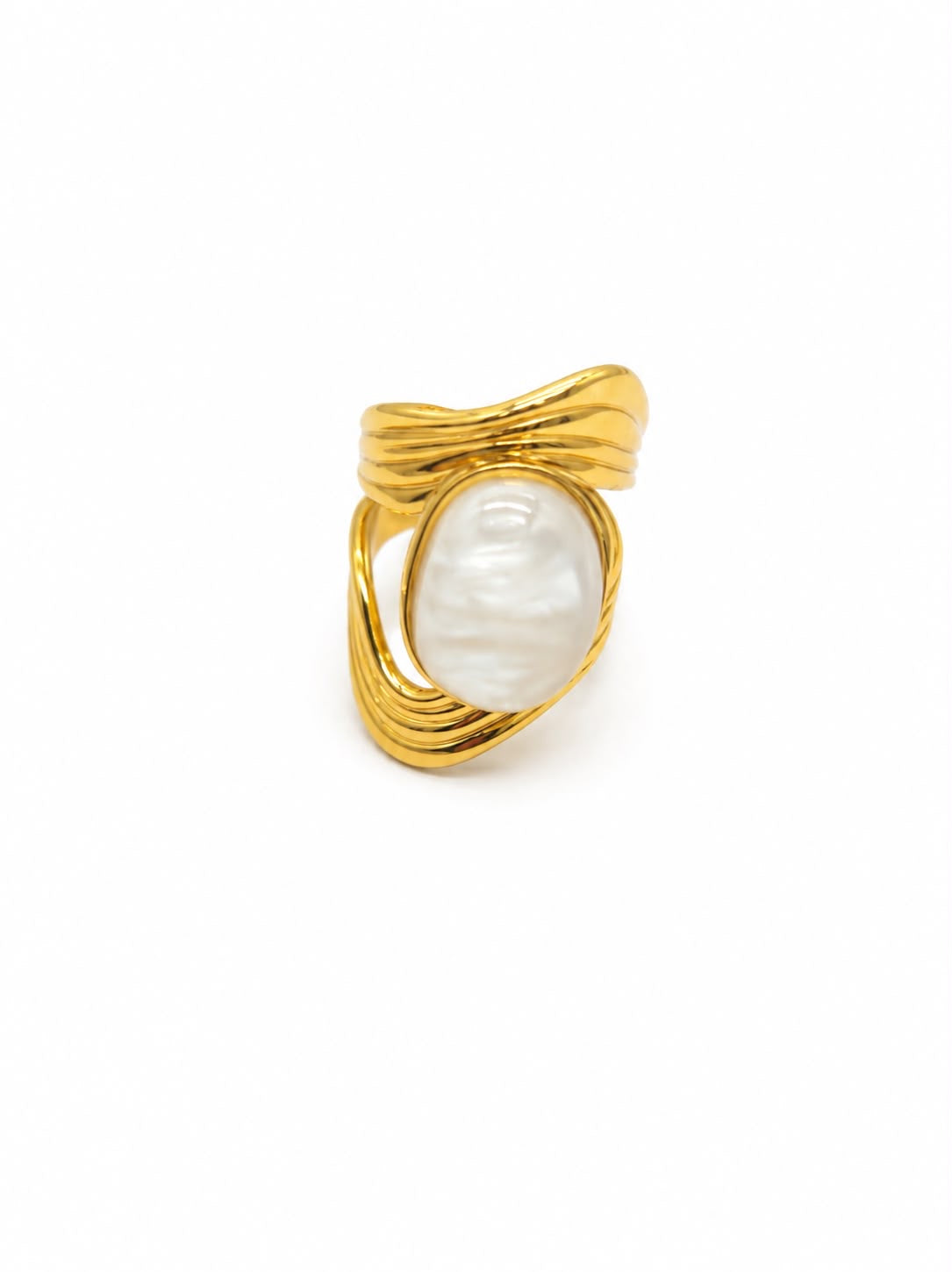 COUMBA Bague acier inoxydable avec sa pierre et son noeux •La Sélection Mohissa K