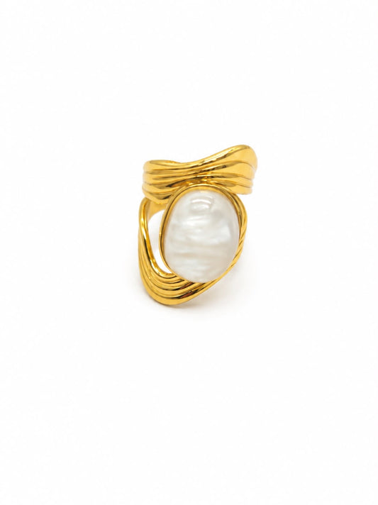 COUMBA Bague acier inoxydable avec sa pierre et son noeux •La Sélection Mohissa K