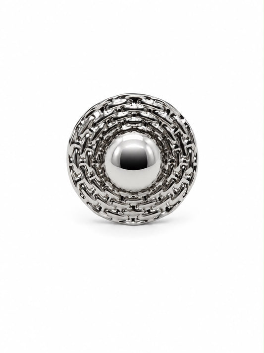 LYNEA Bague en acier inoxydable design circulaire La Sélection Mohissa K