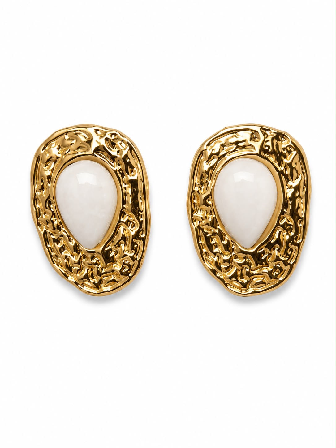 MAELYA Boucle d'Oreille en acier inoxydable avec sa perle rose La Sélection Mohissa K