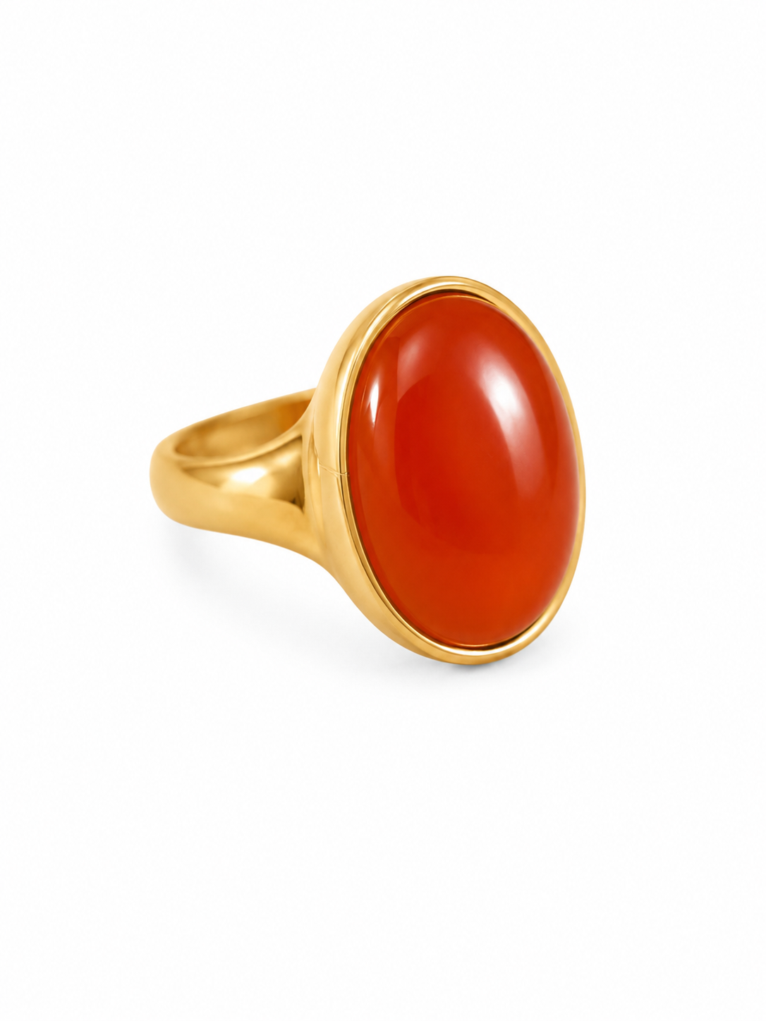 KONA Bague en acier inoxydable avec sa pierre