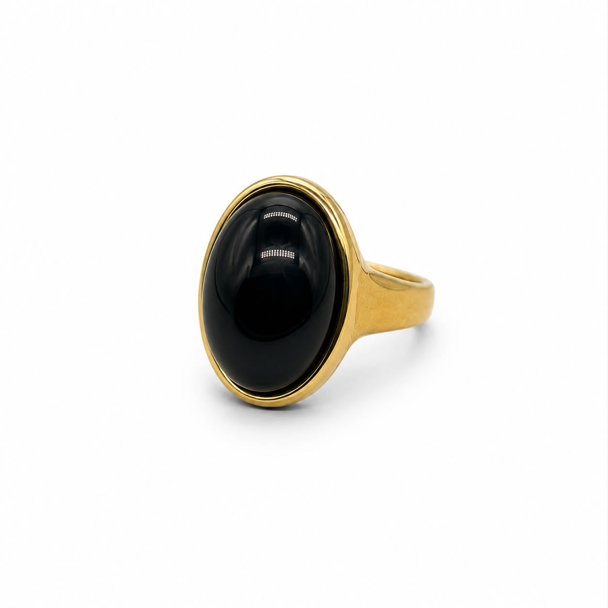 KONA Bague en acier inoxydable avec sa pierre
