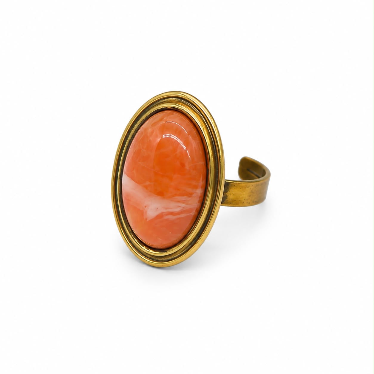 AMARA · Bague Acier Inoxydable Doré · La Sélection Mohissa K