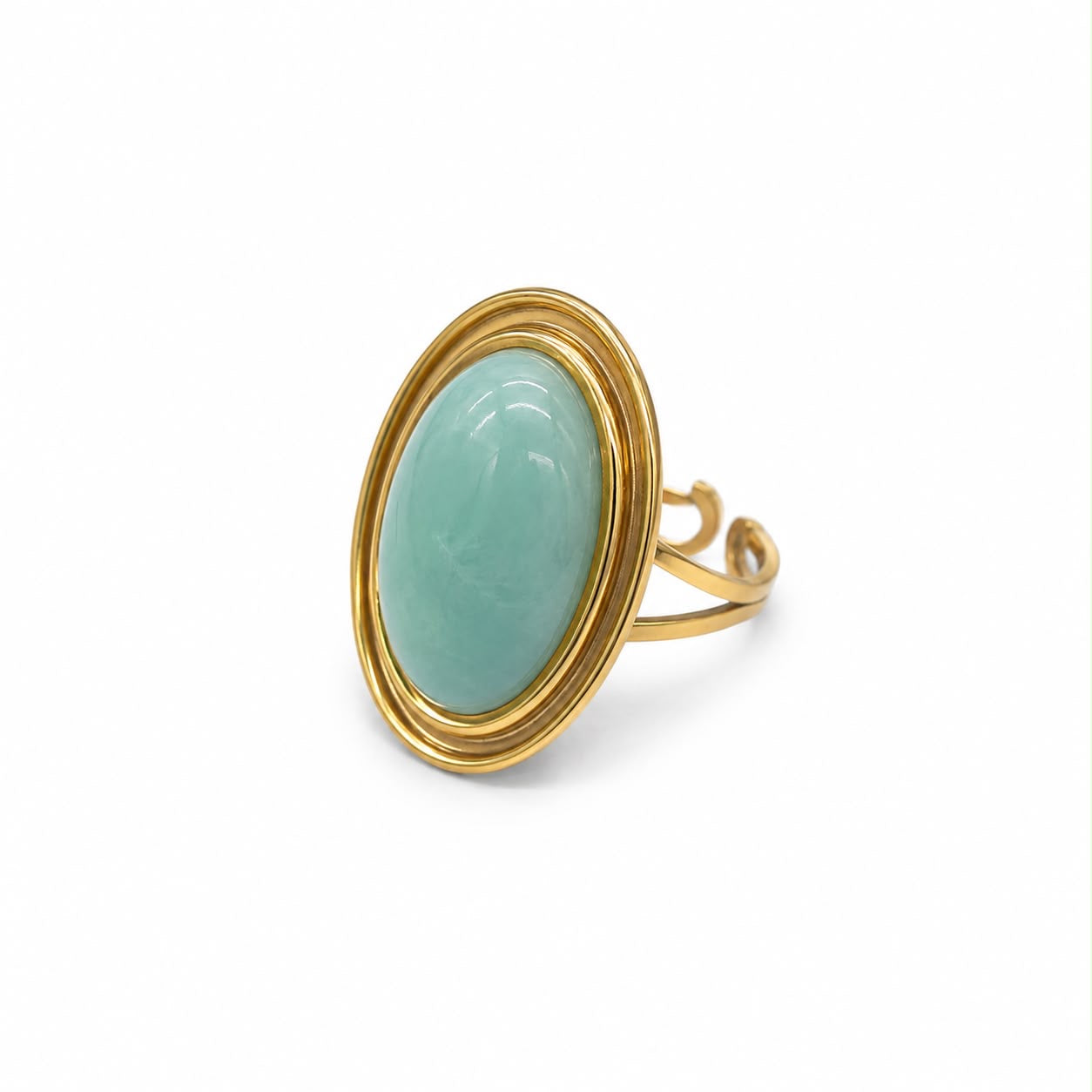 AMARA · Bague Acier Inoxydable Doré · La Sélection Mohissa K