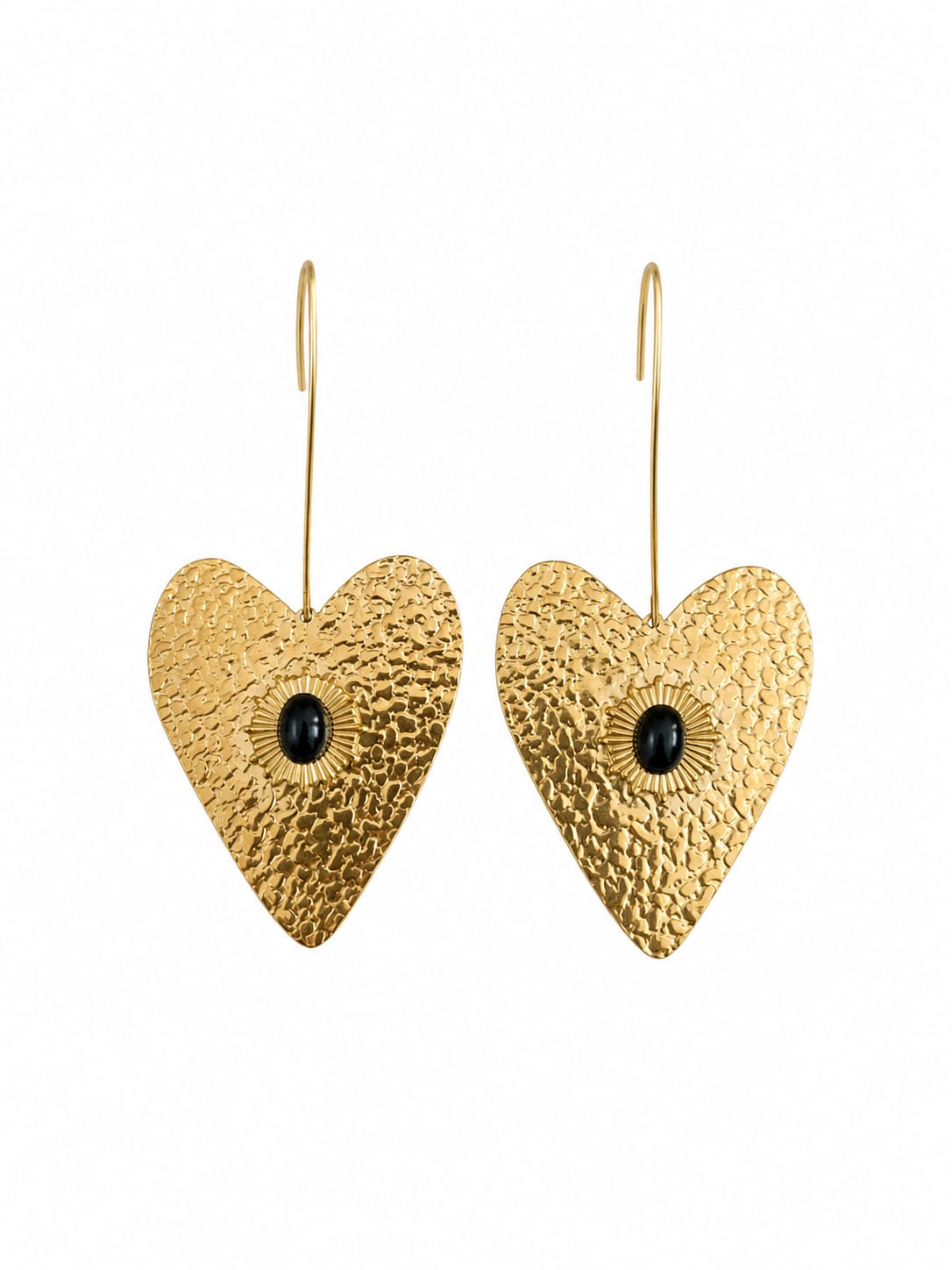 AZELIE Boucle d'Oreille en acier inoxydable pendante en coeur •La Sélection Mohissa K