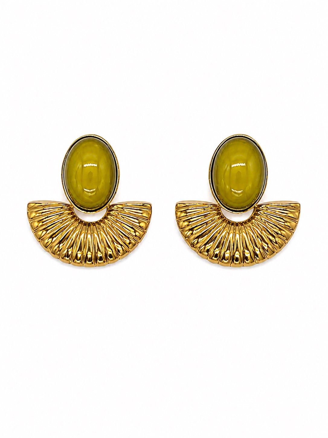 NALA Boucles D'oreilles Striée en Demi-lune SELECTION MOHISSAH K