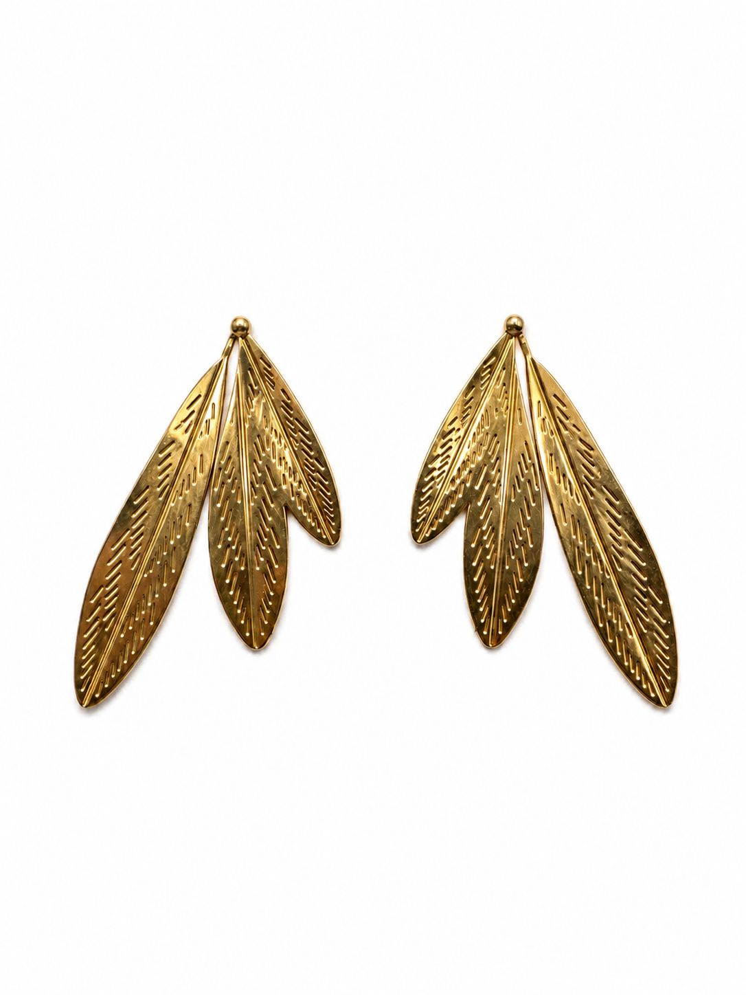 NABIRA Boucles d'Oreilles feuilles dorées La sélection Mohissa K