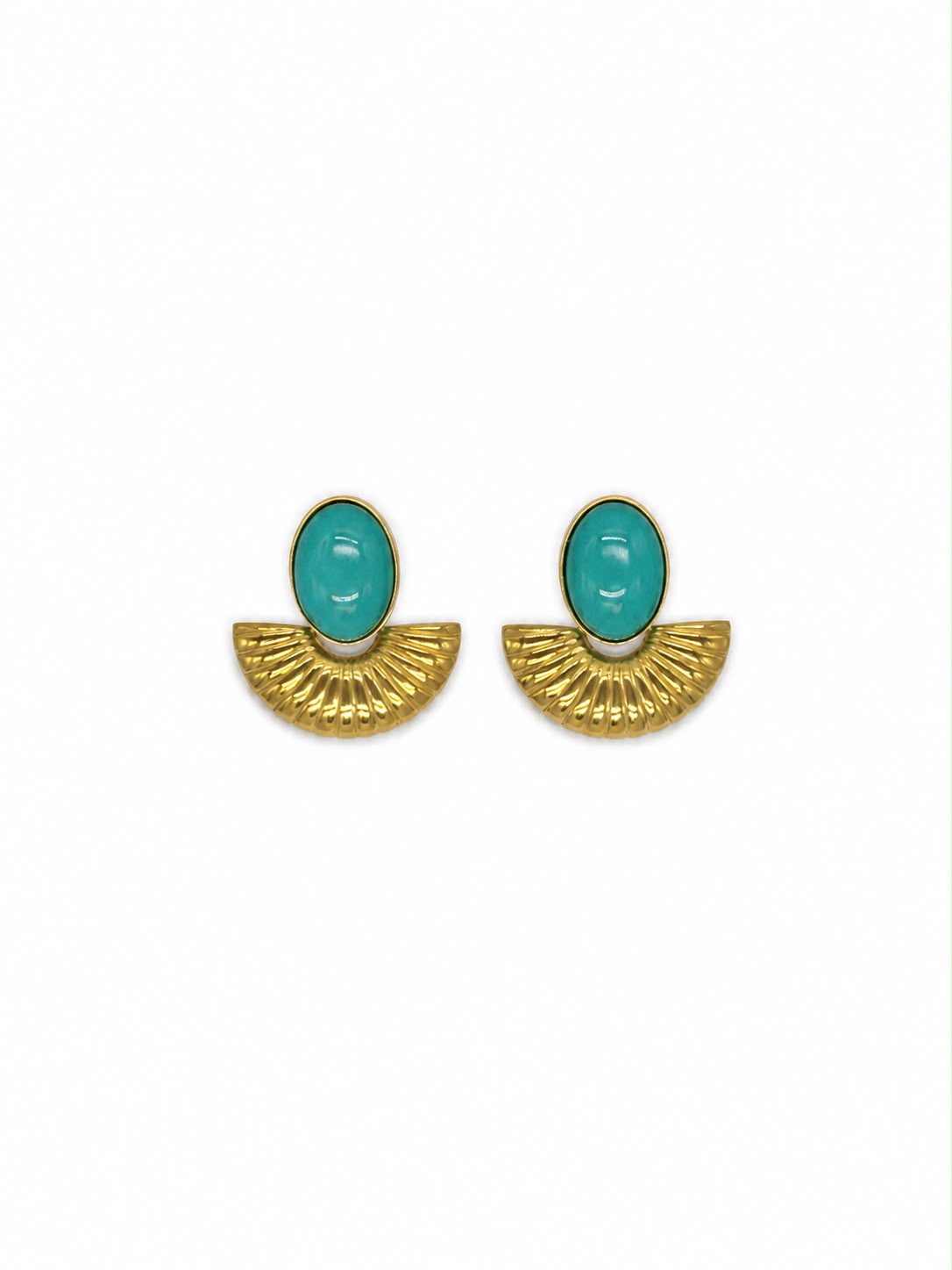 NALA Boucles D'oreilles Striée en Demi-lune SELECTION MOHISSAH K