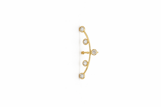 SOFA Ear Cuff Contour d'Oreille en Acier Inoxydable Doré Cristaux · La Sélection Mohissa K