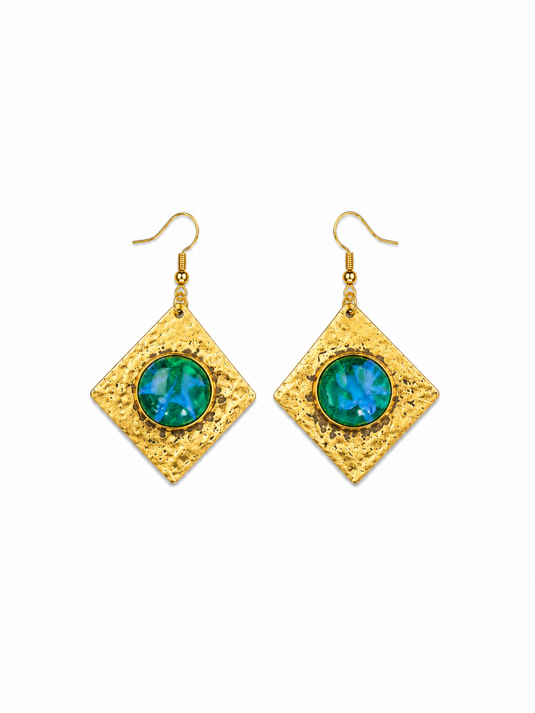 IZAYA Boucle D’oreille en Bronze avec sa perle • Terre Kenya