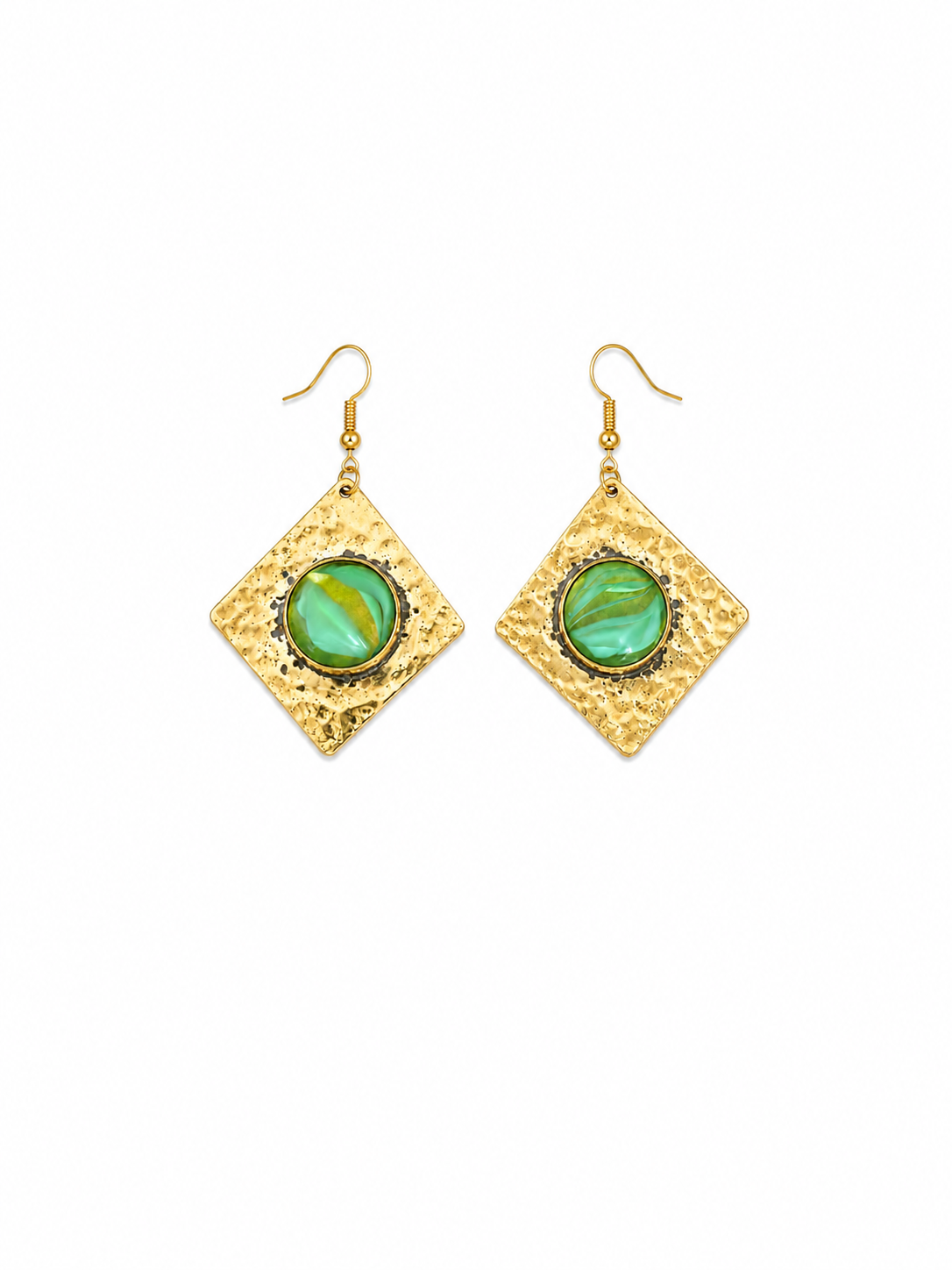 IZAYA Boucle D’oreille en Bronze avec sa perle • Terre Kenya