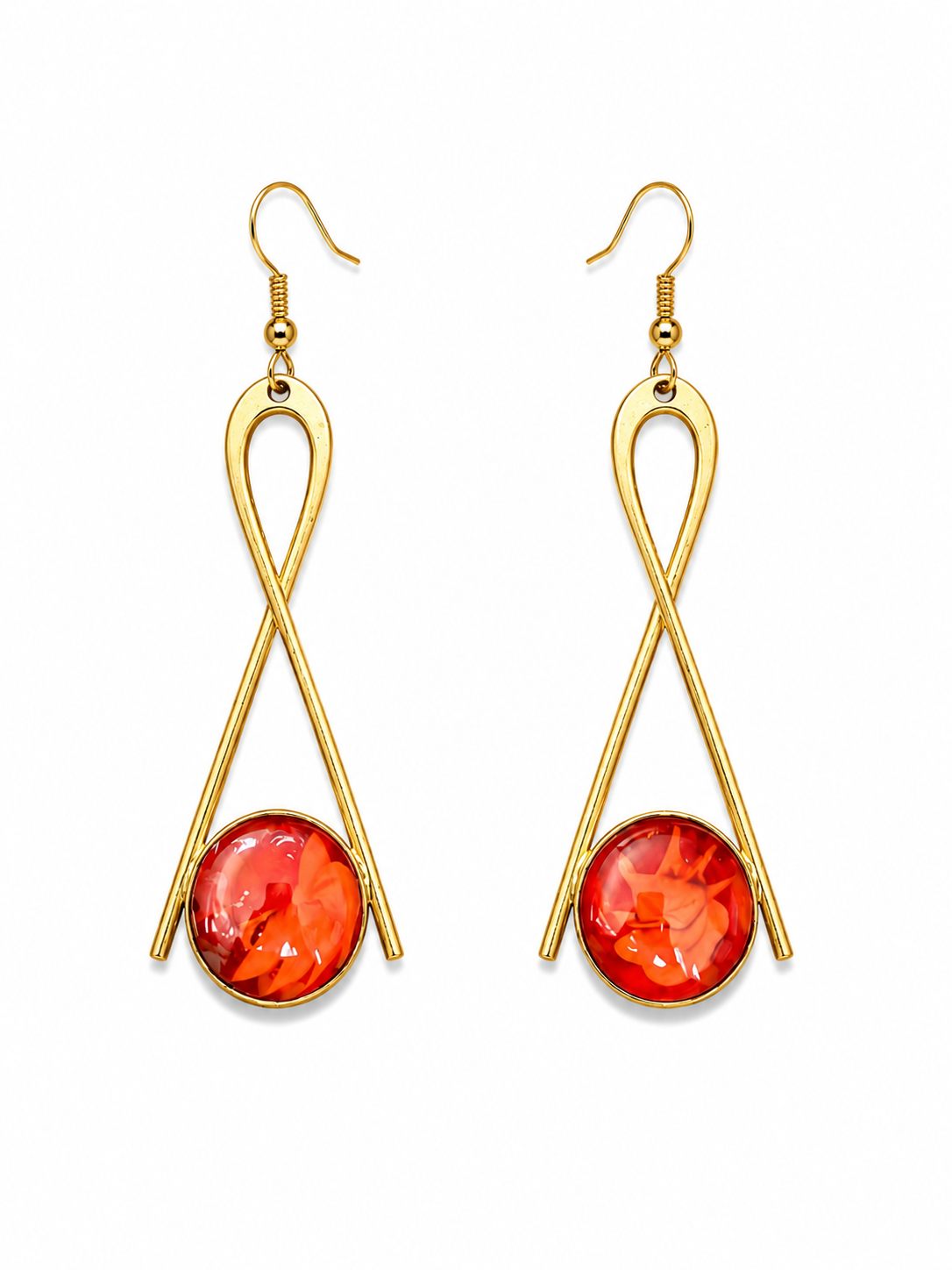 LISA Boucle D’oreille en Bronze avec sa perle • Terre Kenya