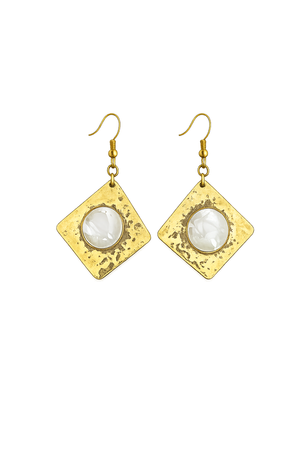 IZAYA Boucle D’oreille en Bronze avec sa perle • Terre Kenya