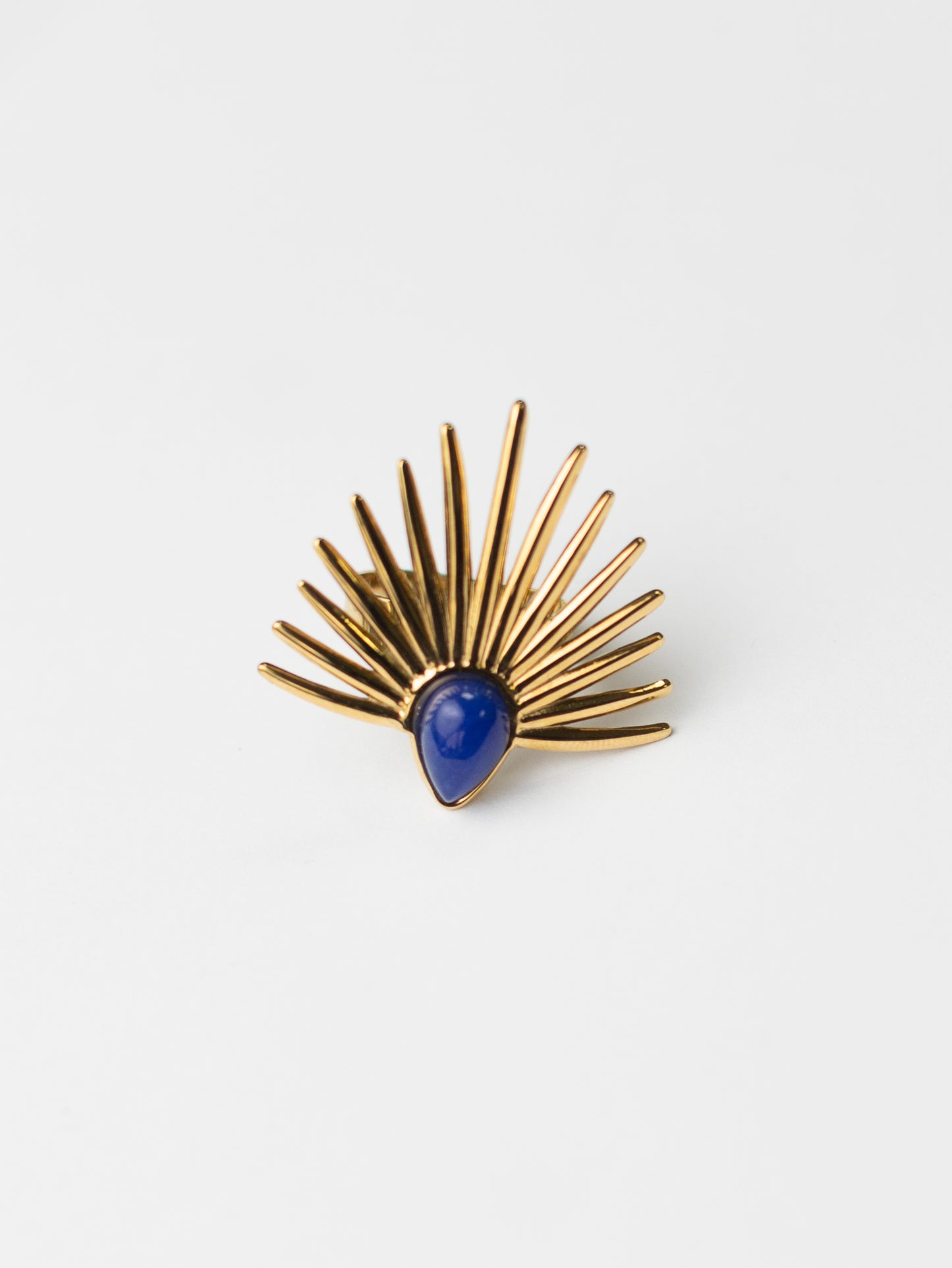 SARFINA · Bague Acier Inoxydable Doré ornée d'une pierre de couleur · La Sélection Mohissa K