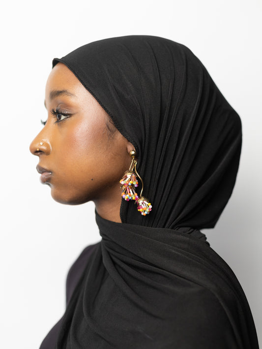 Boucles d’Oreilles "Flora Éclat" – Acier Inoxydable & Cristaux Colorés