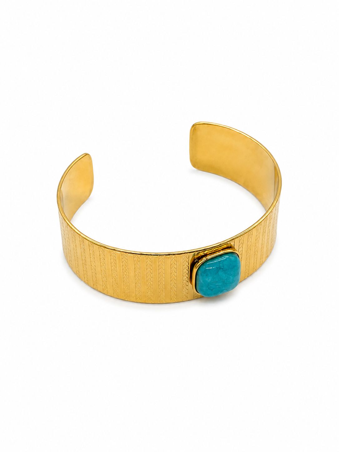 TUMAINI Bracelet Manchette Dorée pierre de couleur •La Sélection de Mohissa K